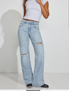 Garage Denim Women's 90's Straight Distressed Jeans - 0
